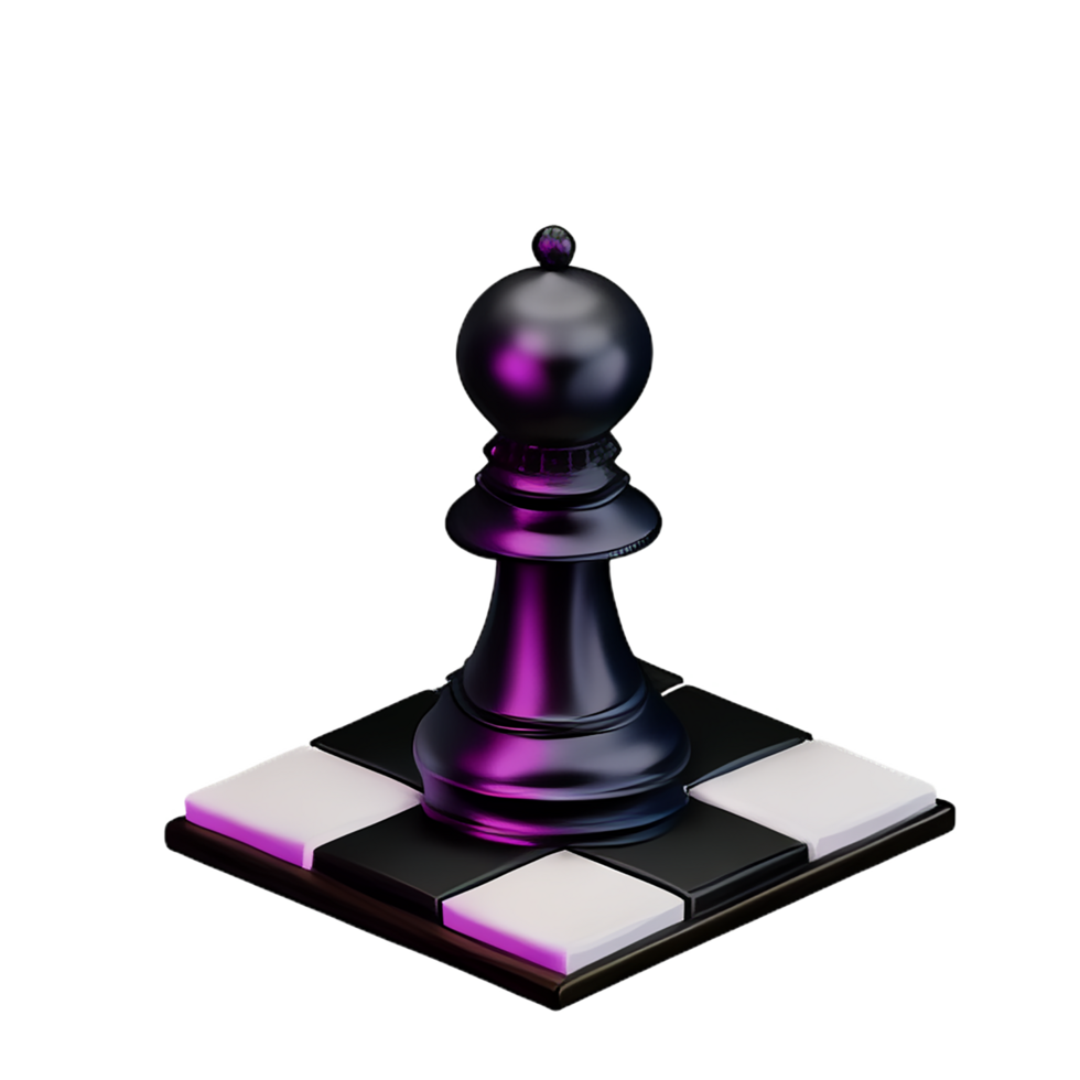 chess 3d rendering icon illustration png