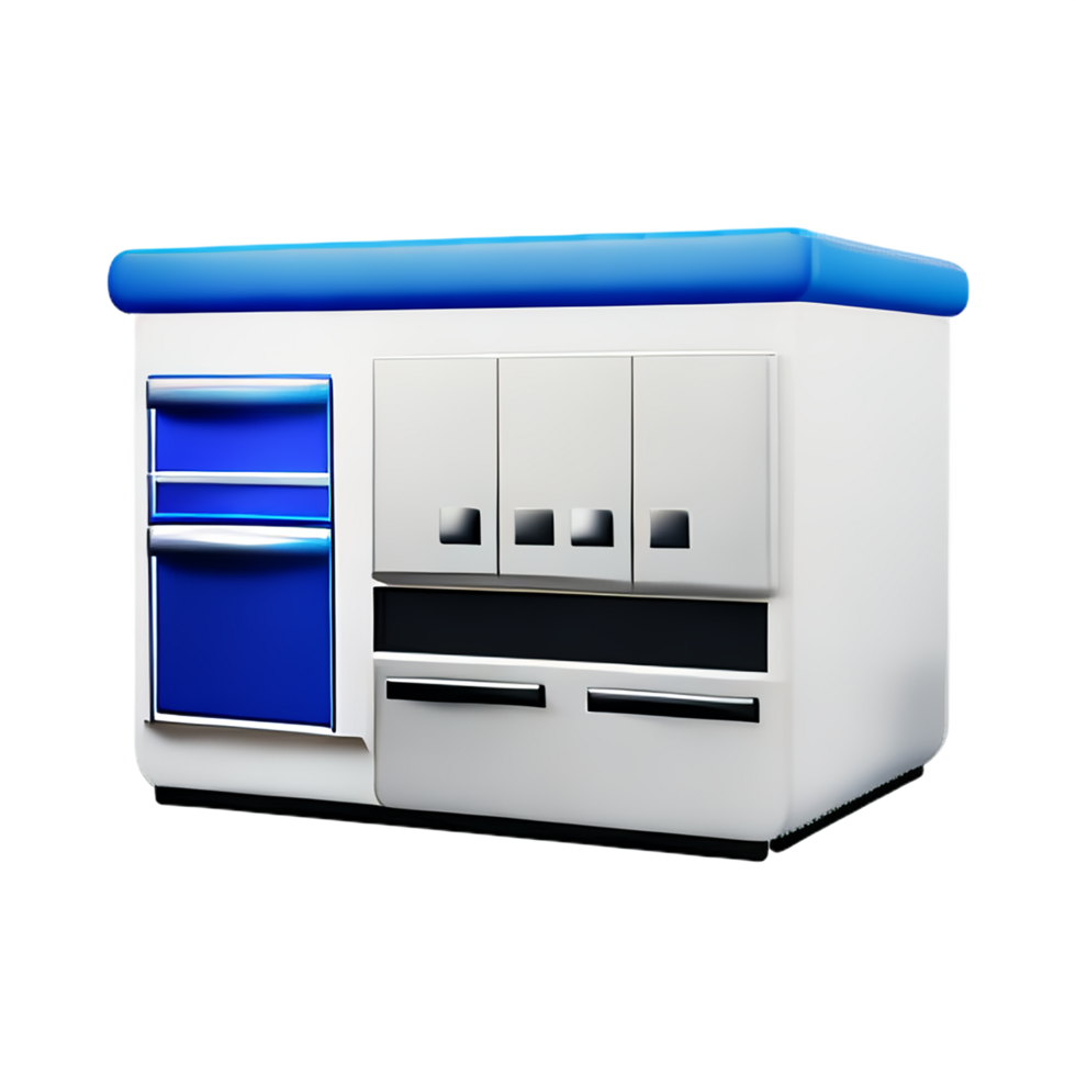 kitchen 3d rendering icon illustration png