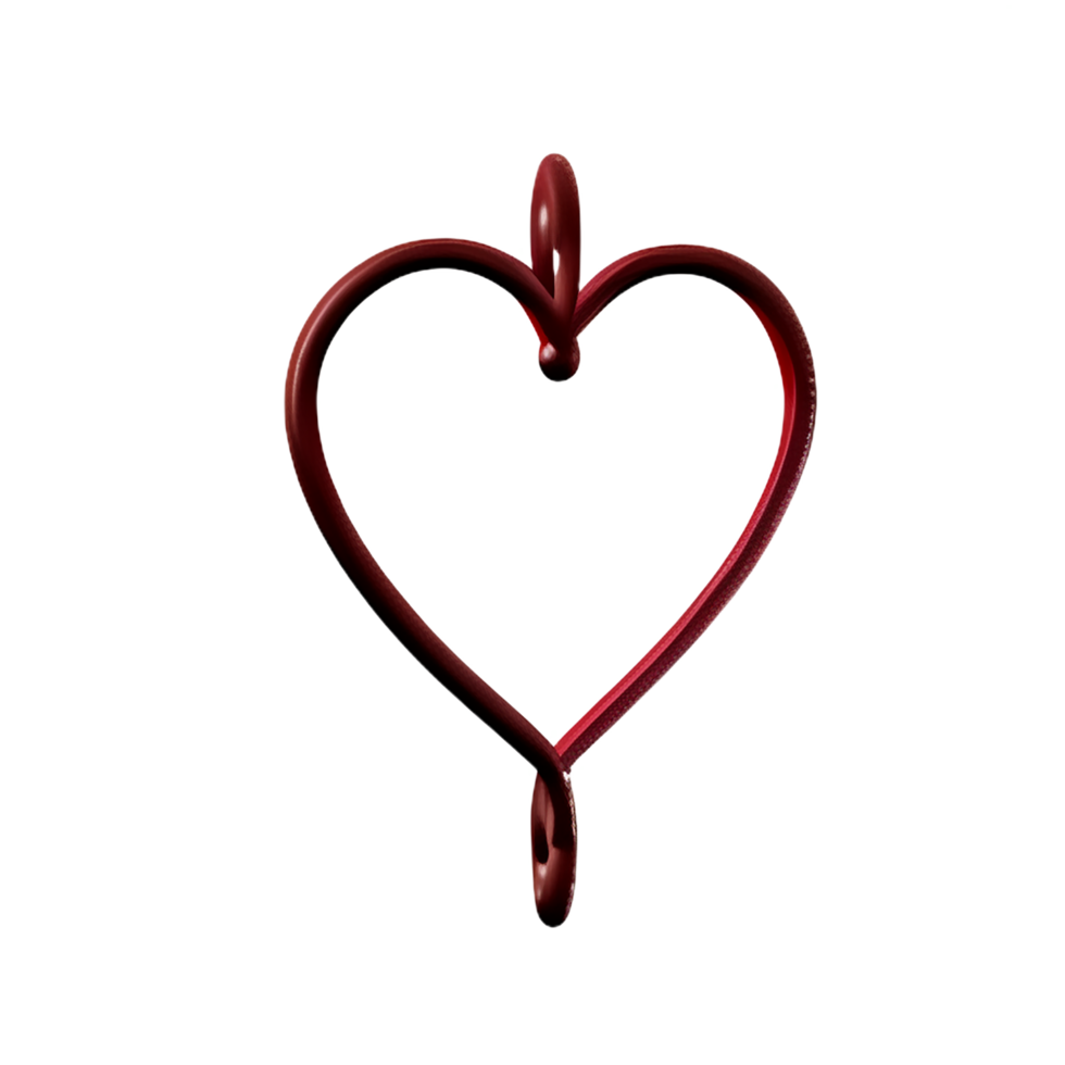 heart line 3d rendering icon illustration png