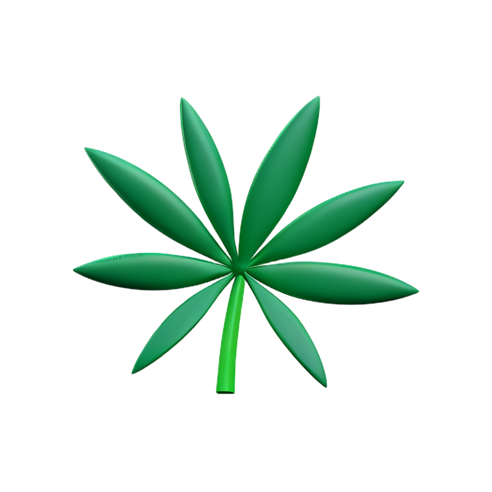 weed 3d rendering icon illustration png