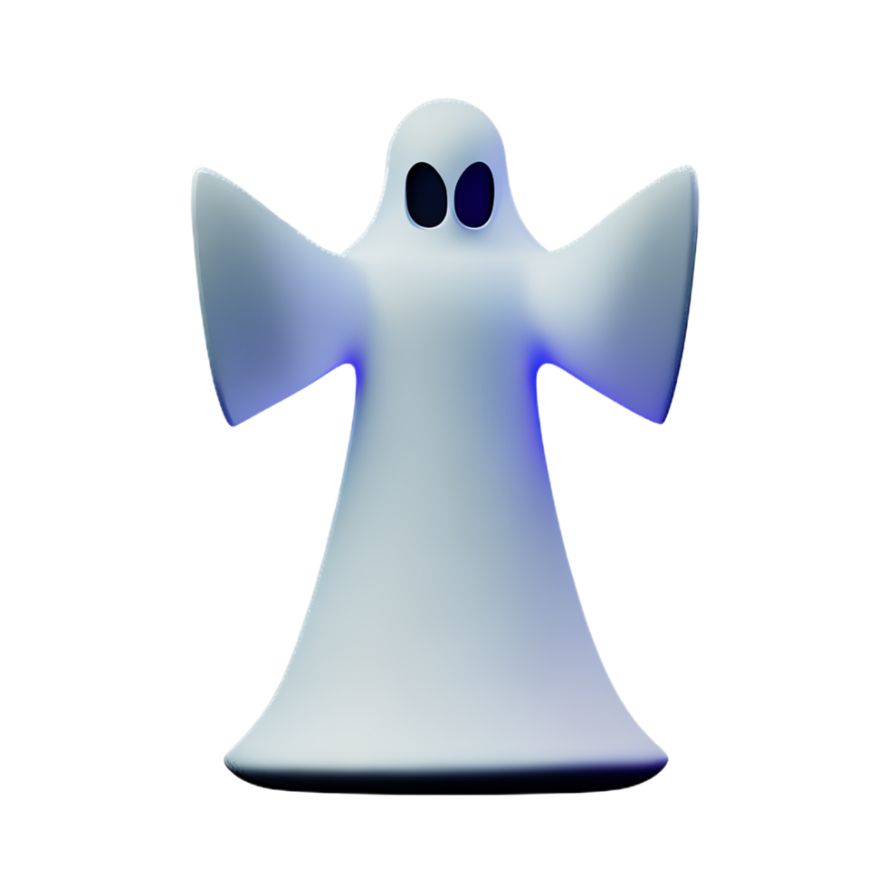ghost 3d rendering icon illustration png