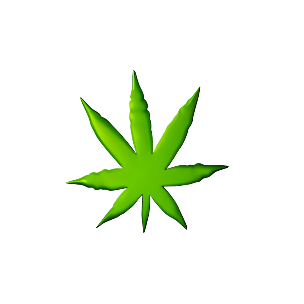 cannabis 3d rendering icon illustration png