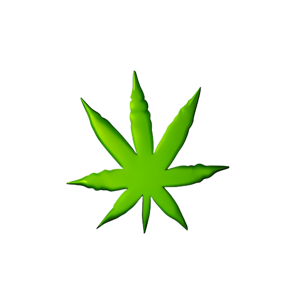 cannabis 3d le rendu icône illustration png