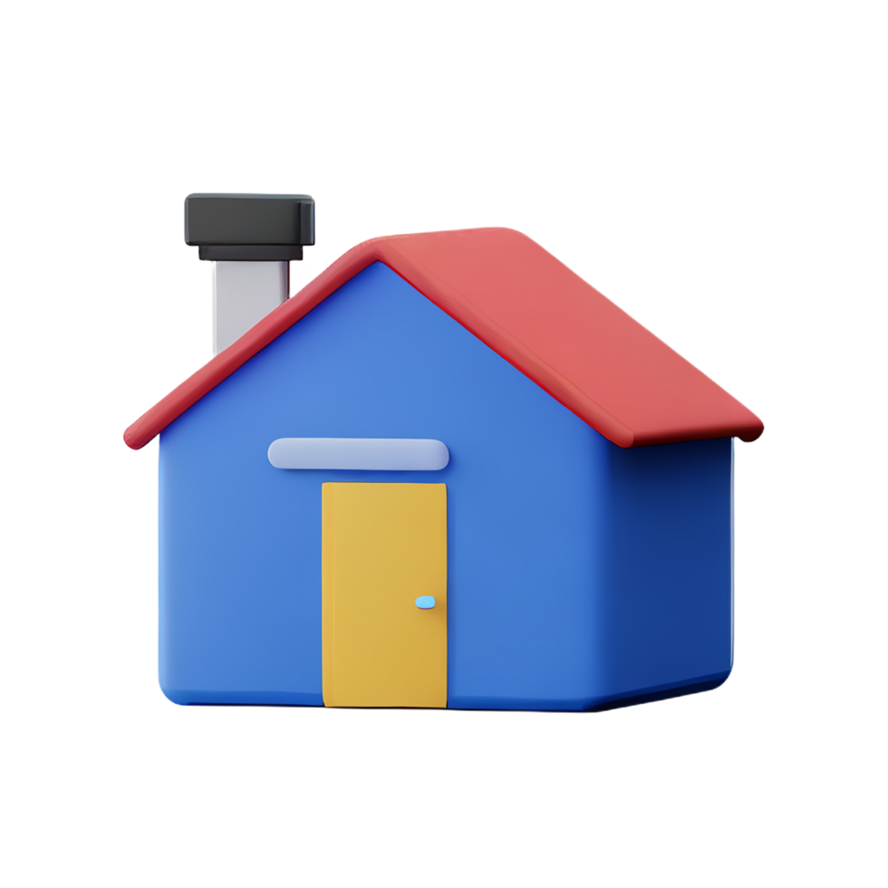 Real estate 3d rendering icon illustration png