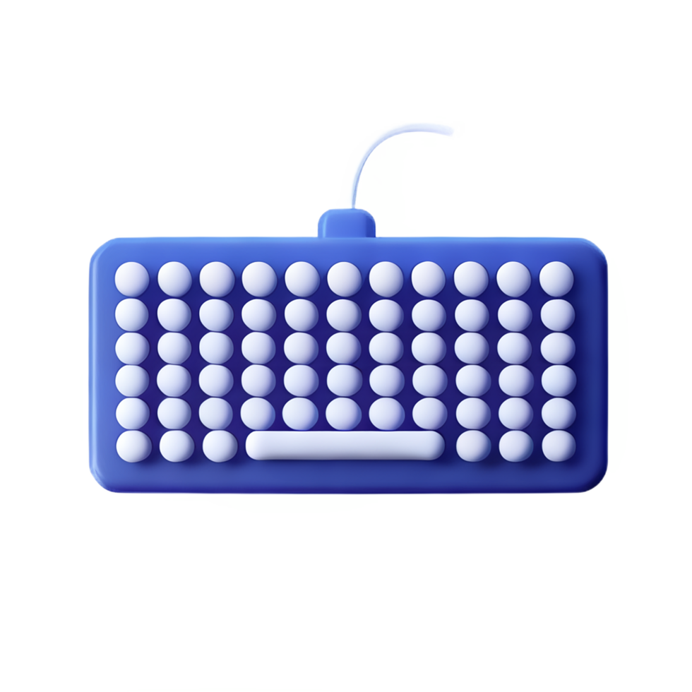 keyboard 3d rendering icon illustration png