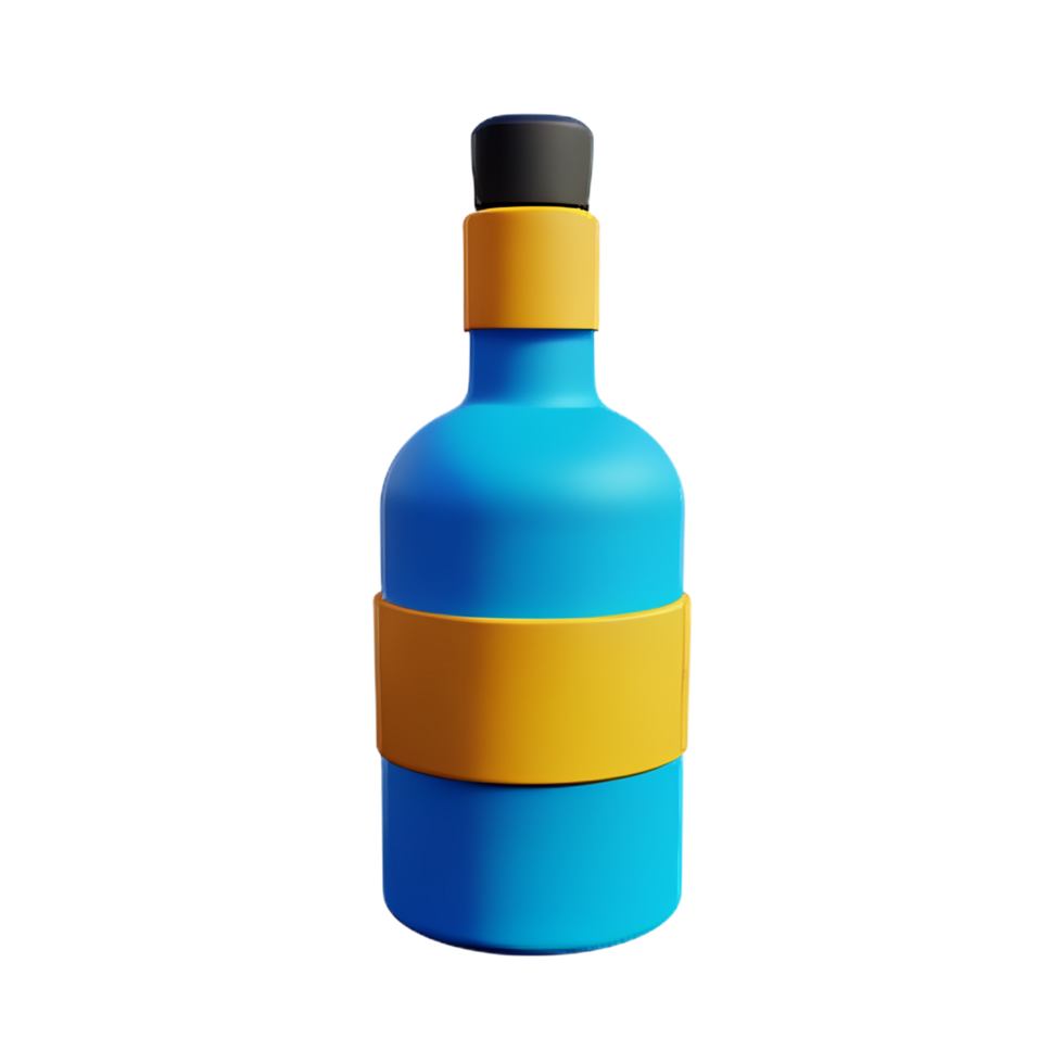 bottle 3d rendering icon illustration png
