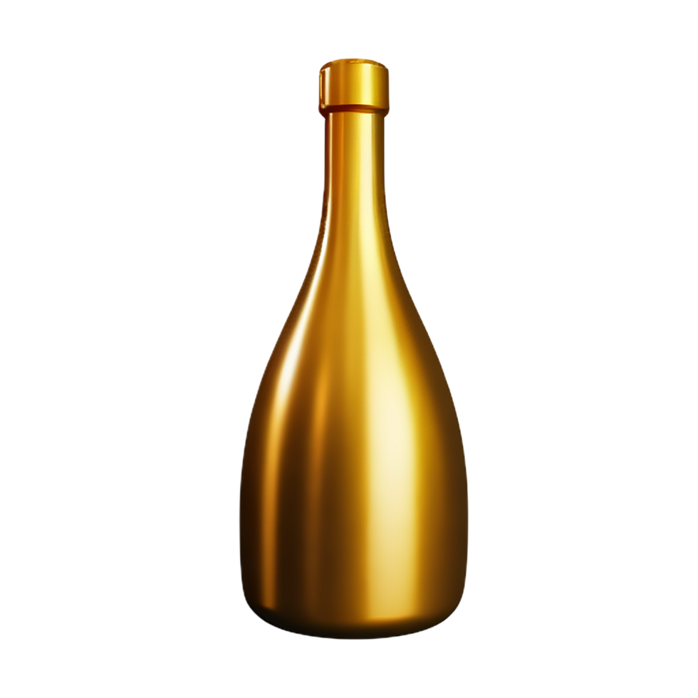 champagne 3d rendering icon illustration png