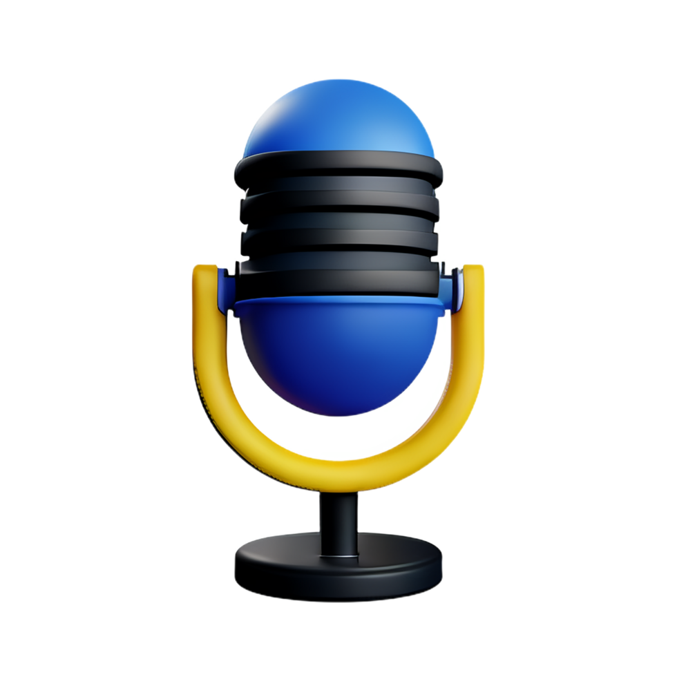 mic 3d rendering icon illustration png
