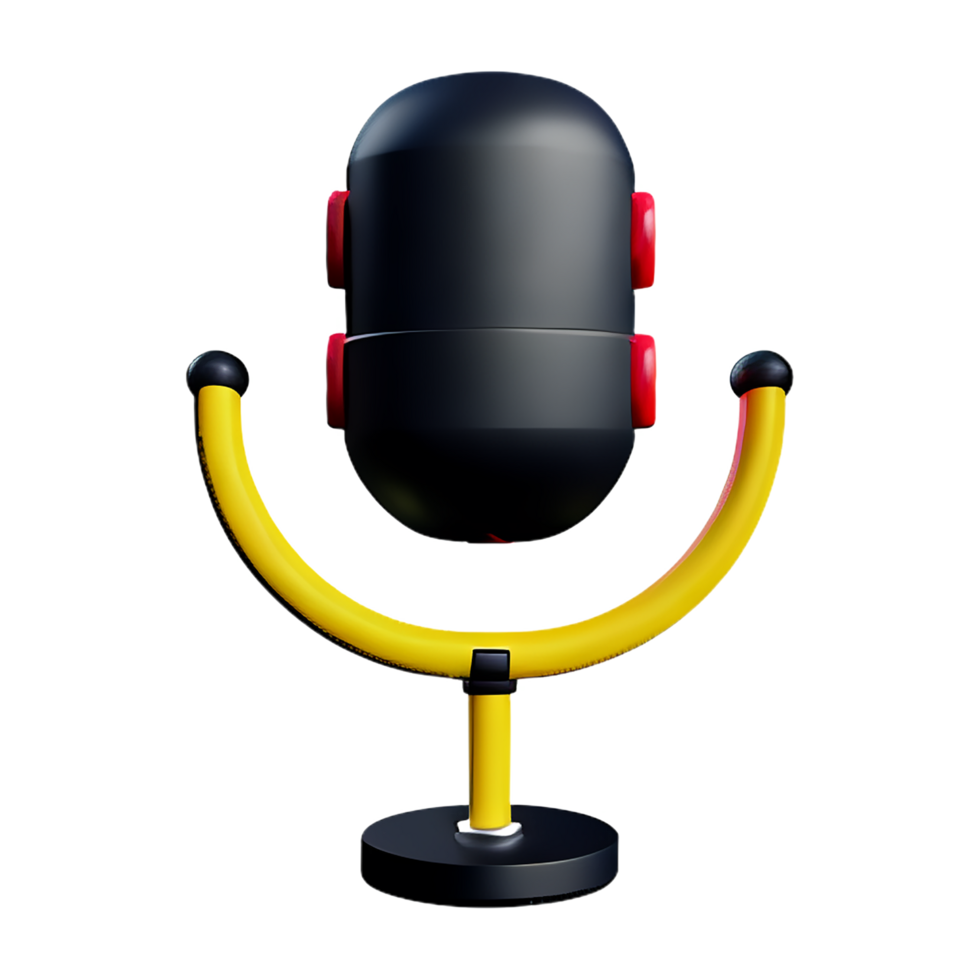 mic 3d rendering icon illustration png