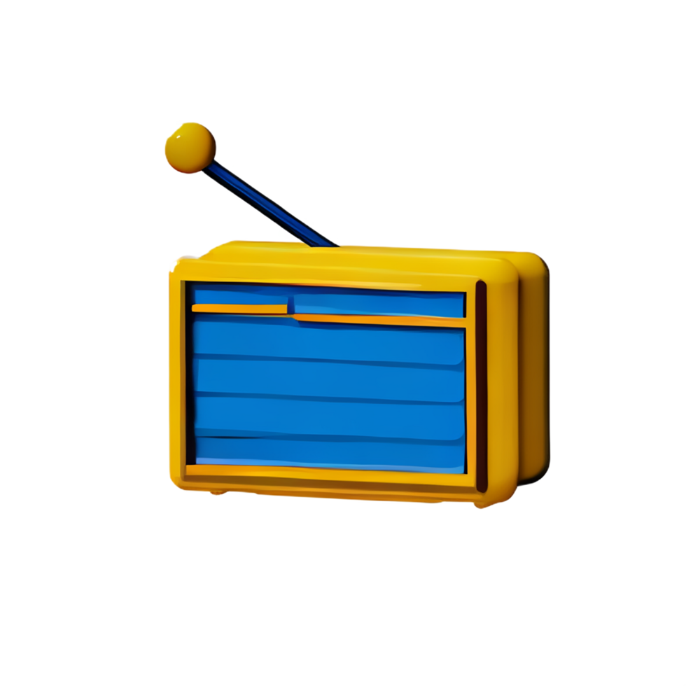 radio 3d rendering icon illustration png
