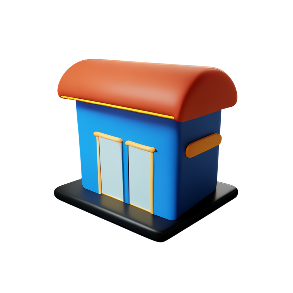 cafe 3d rendering icon illustration png