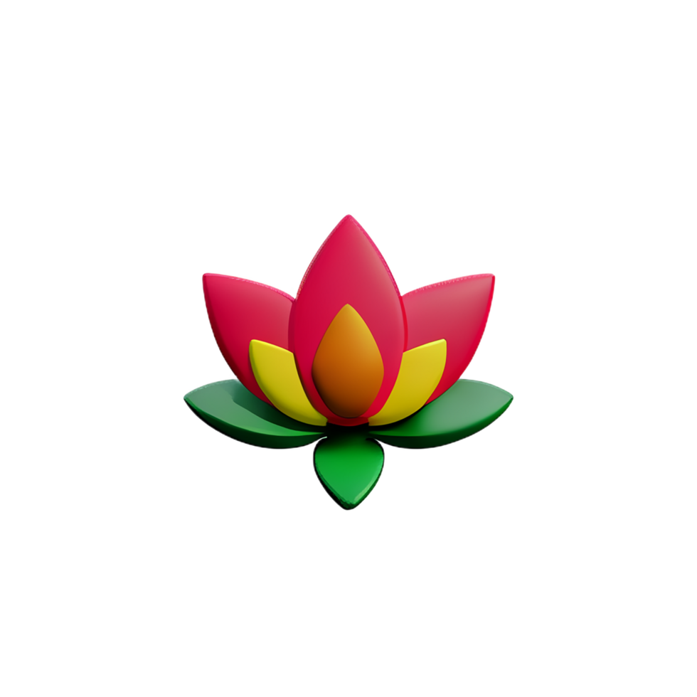 lotus 3d rendering icon illustration png