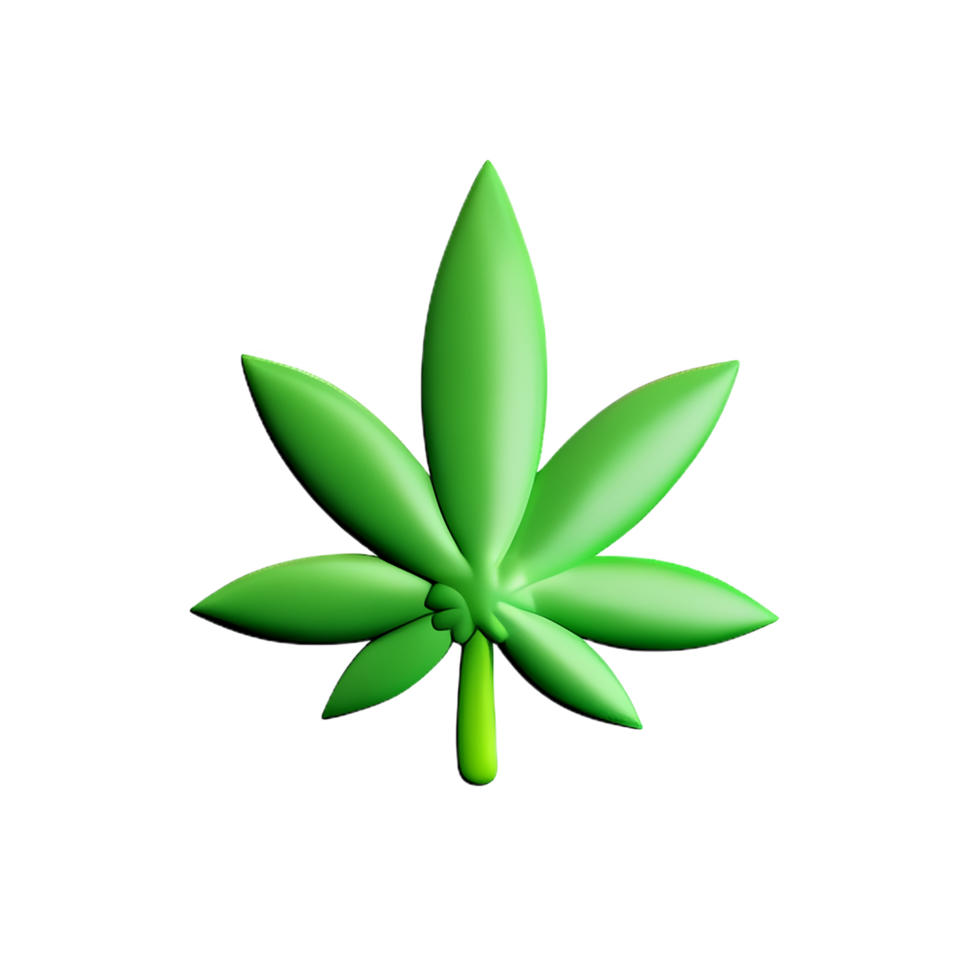 cannabis 3d rendering icon illustration png