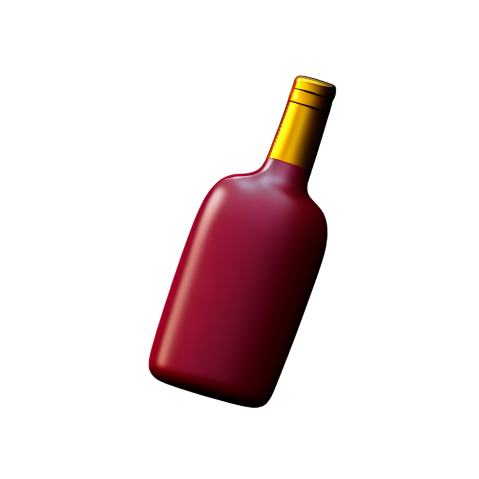 wine 3d rendering icon illustration png