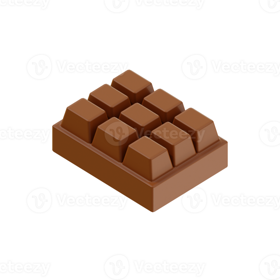 3d rendering of chocolate icon png