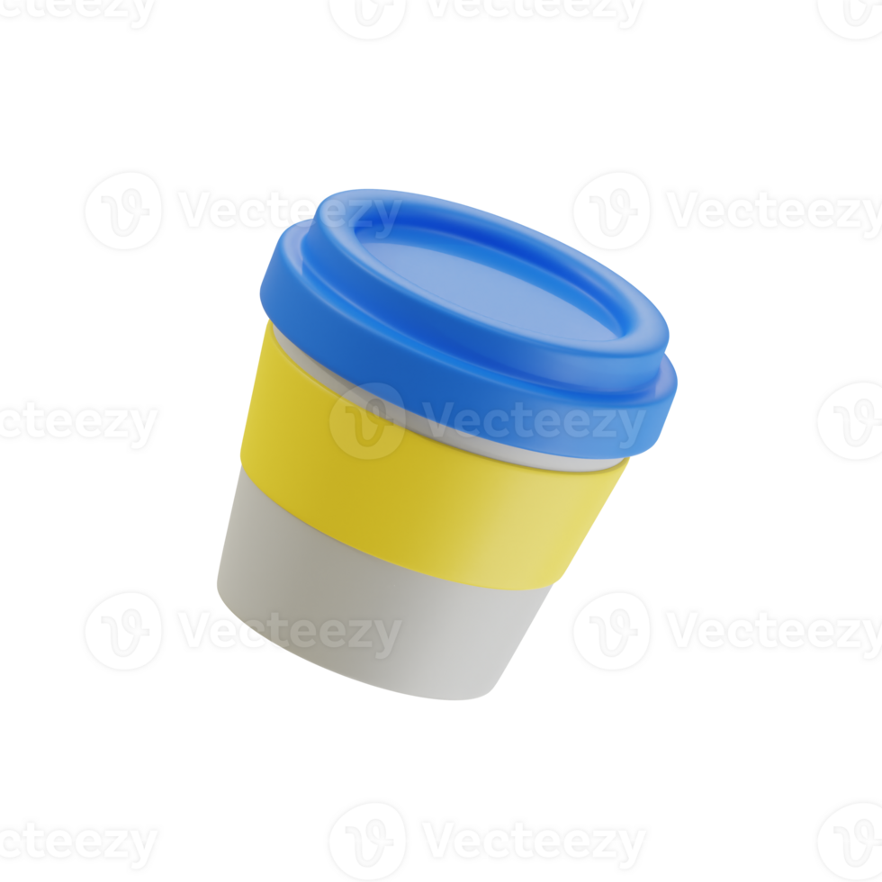3d rendering of coffee cup icon png