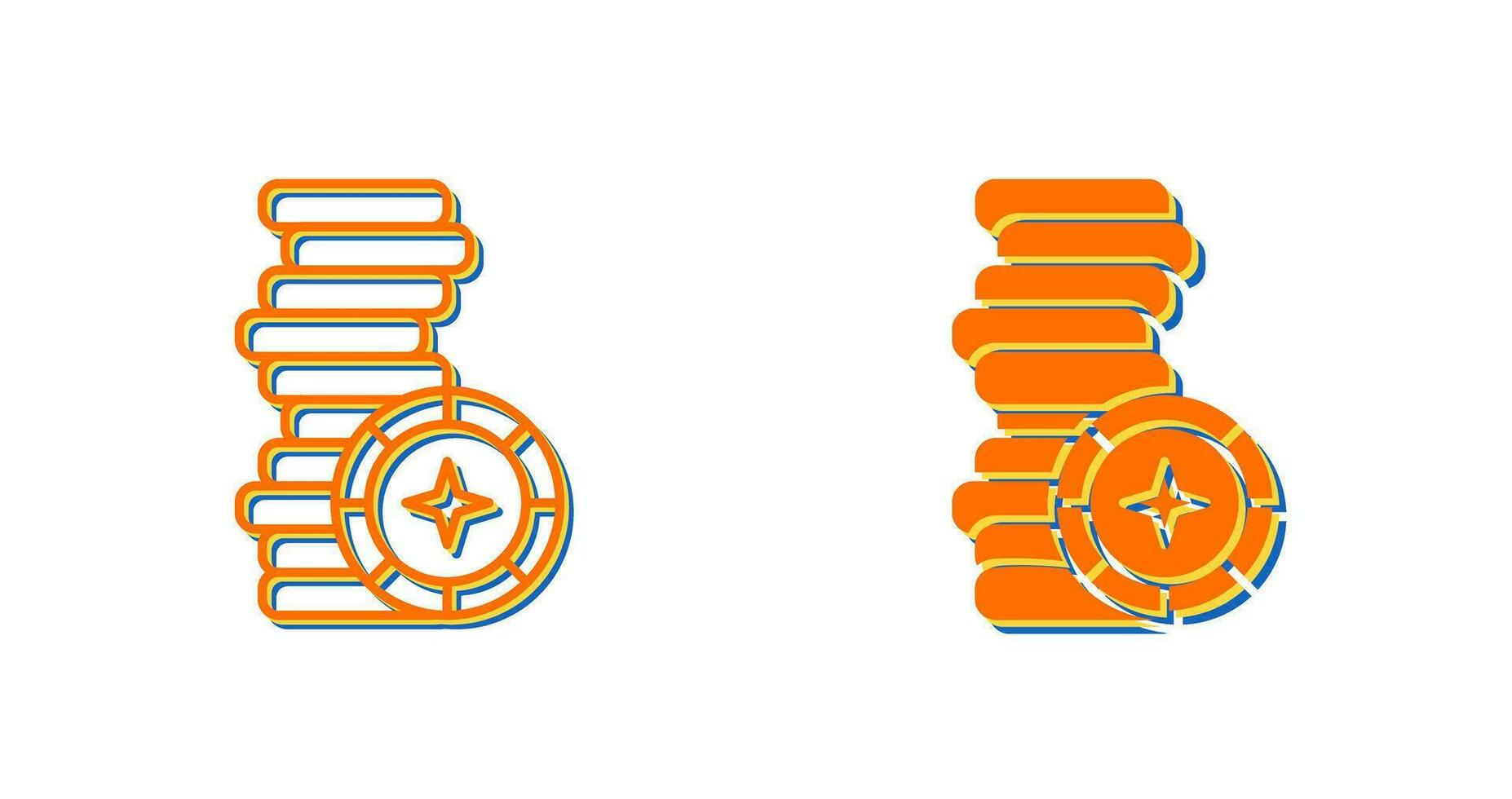 Poker Chips Vector Icon