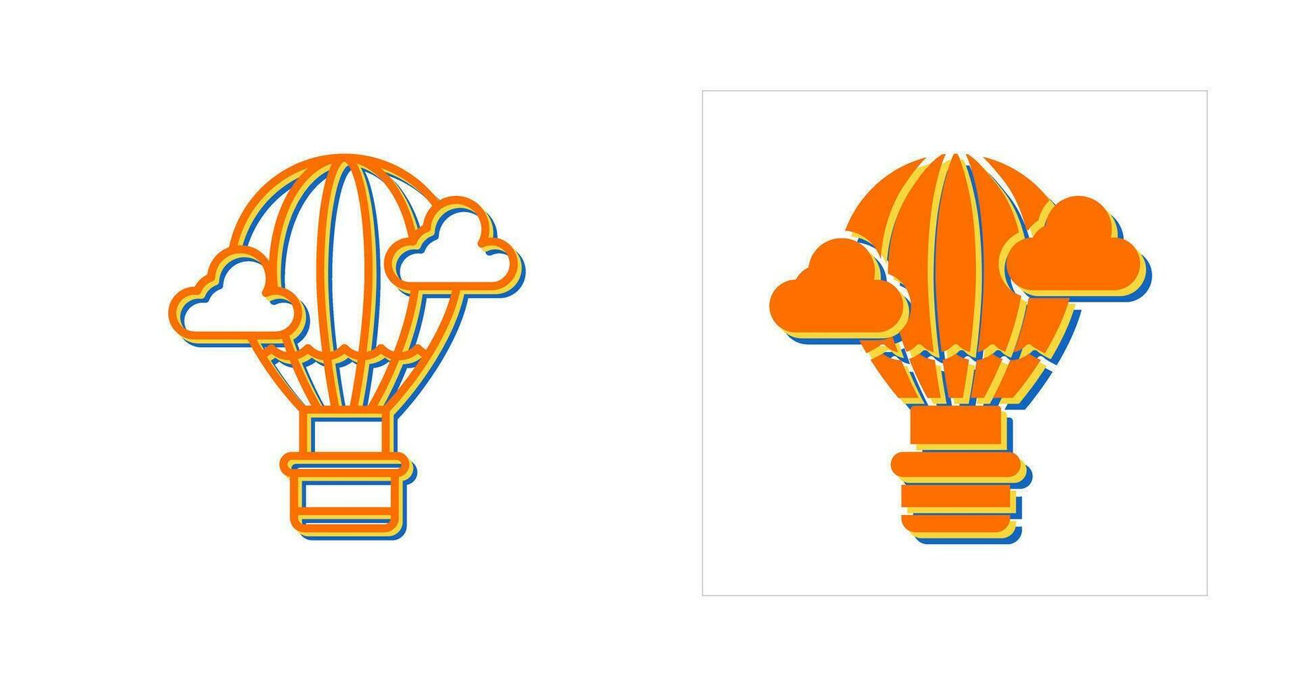 icono de vector de globo de aire caliente