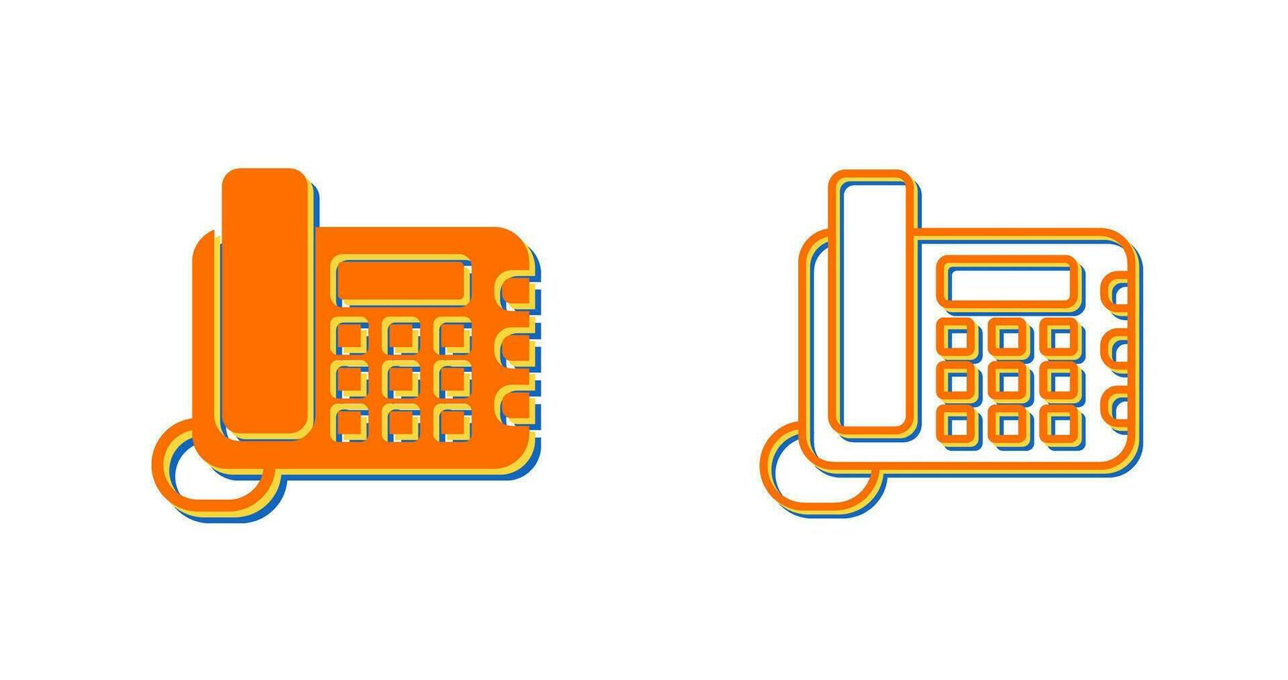 Land Line Phone Vector Icon