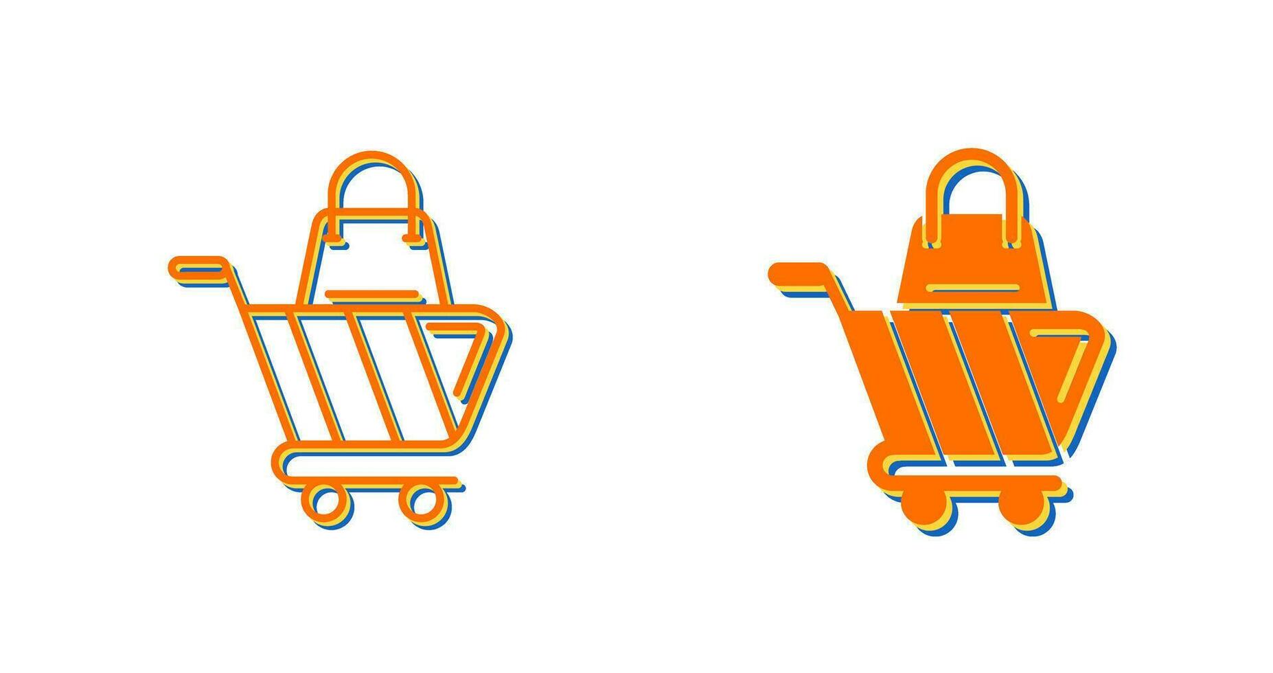 icono de vector de carrito de compras