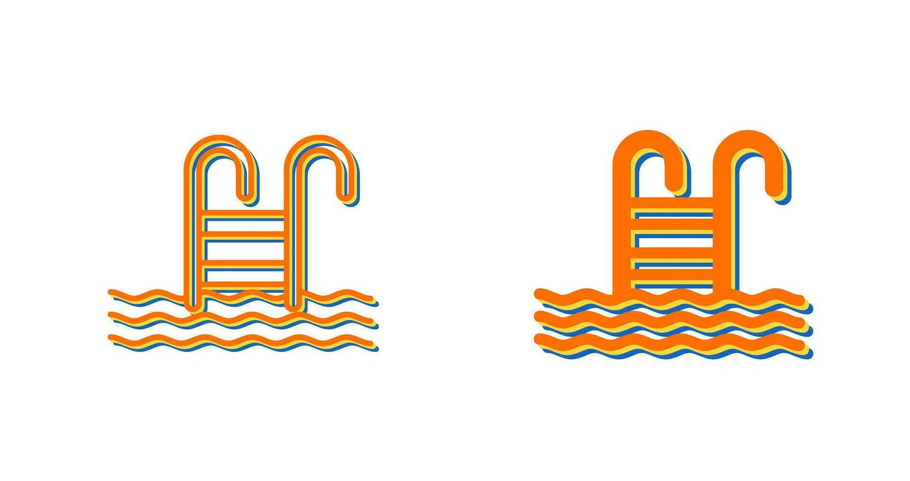 Water Stairs Vector Icon