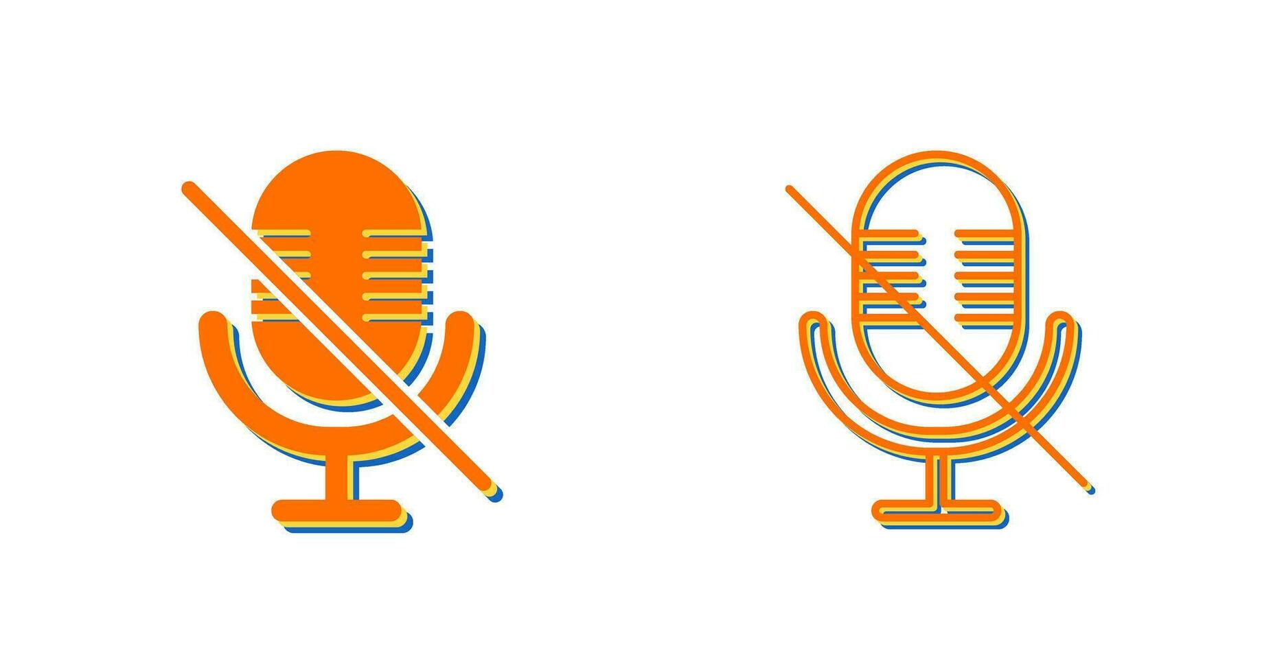 Microphone Mute Vector Icon