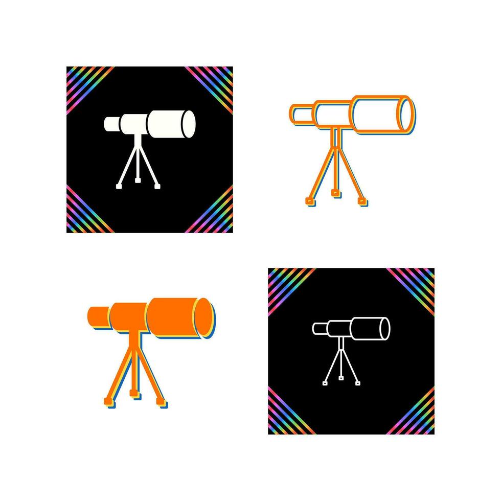 Telescope on Stand Vector Icon