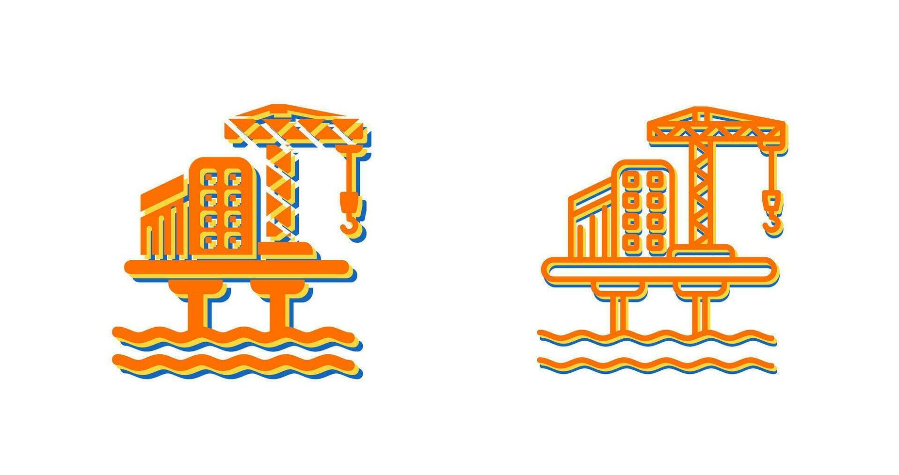 Oil Platform Vector Icon