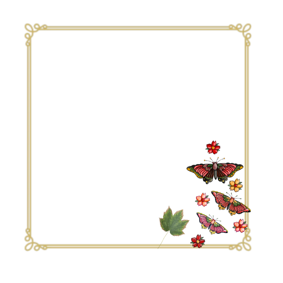 Simple Frame Border PNG transparent background