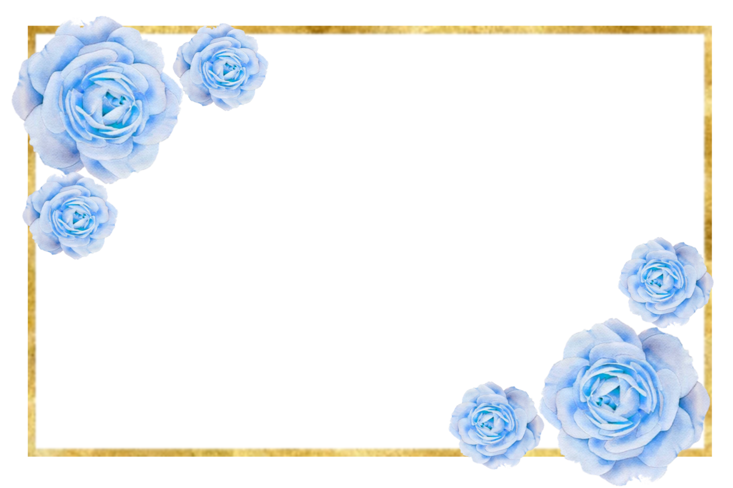 Rose and gold frame border PNG images