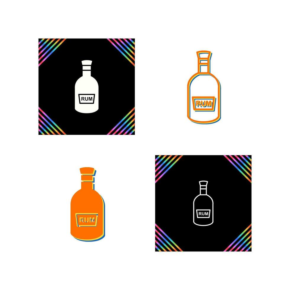 Bottle of Rum Vector Icon