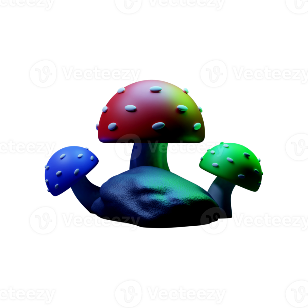 3d rendering of mushroom illustration or 3d mushroom 28592368 PNG