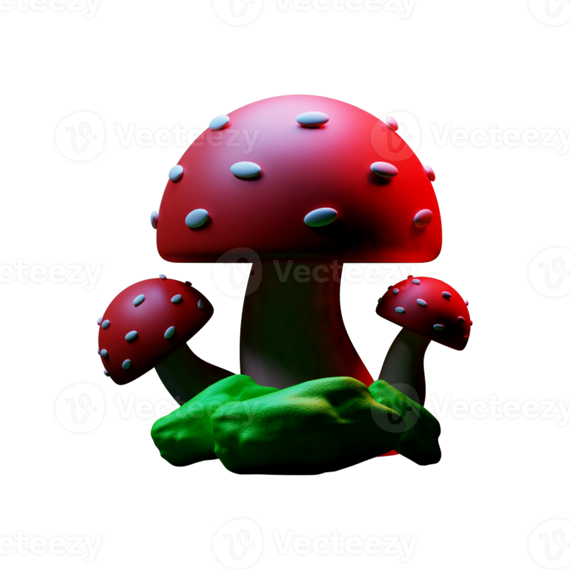 3d rendering of mushroom illustration or 3d mushroom 28592386 PNG