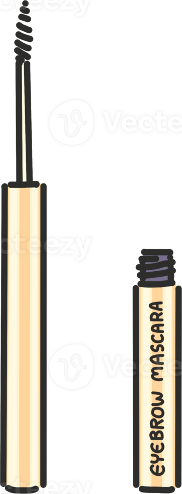 Eyebrow mascara cartoon style png