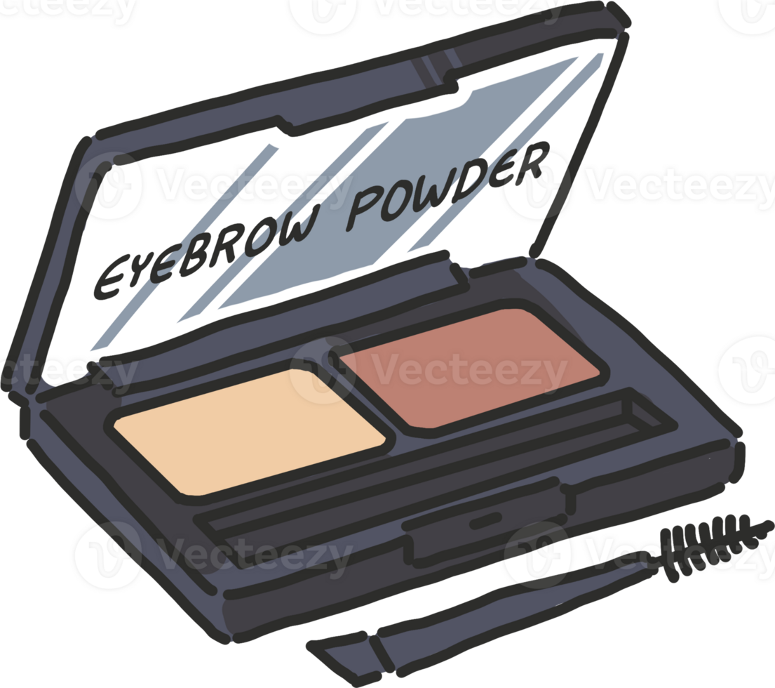 Eyebrow powder cartoon style png