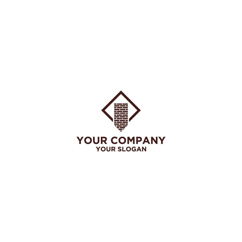 Chimney Brick Logo Design Vector