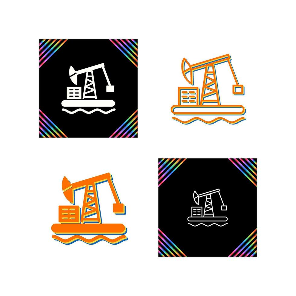 Oil Platform Vector Icon