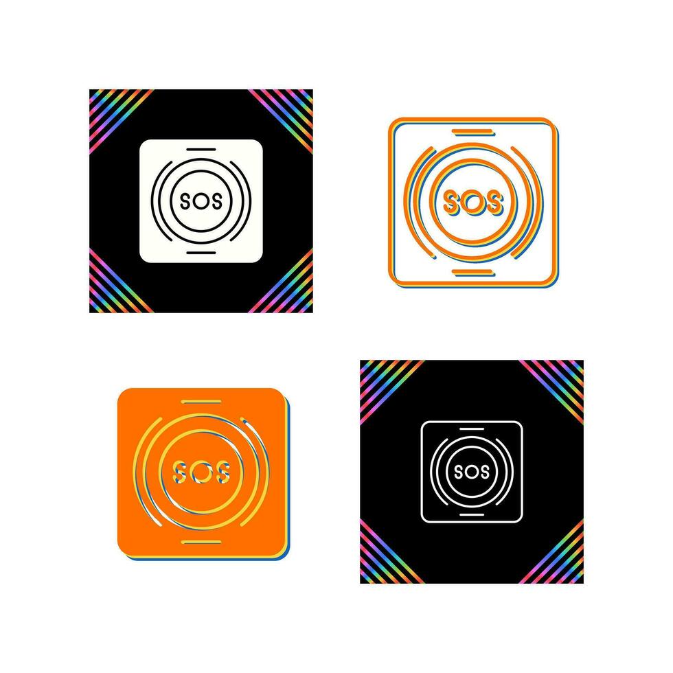 Emergency Button Vector Icon