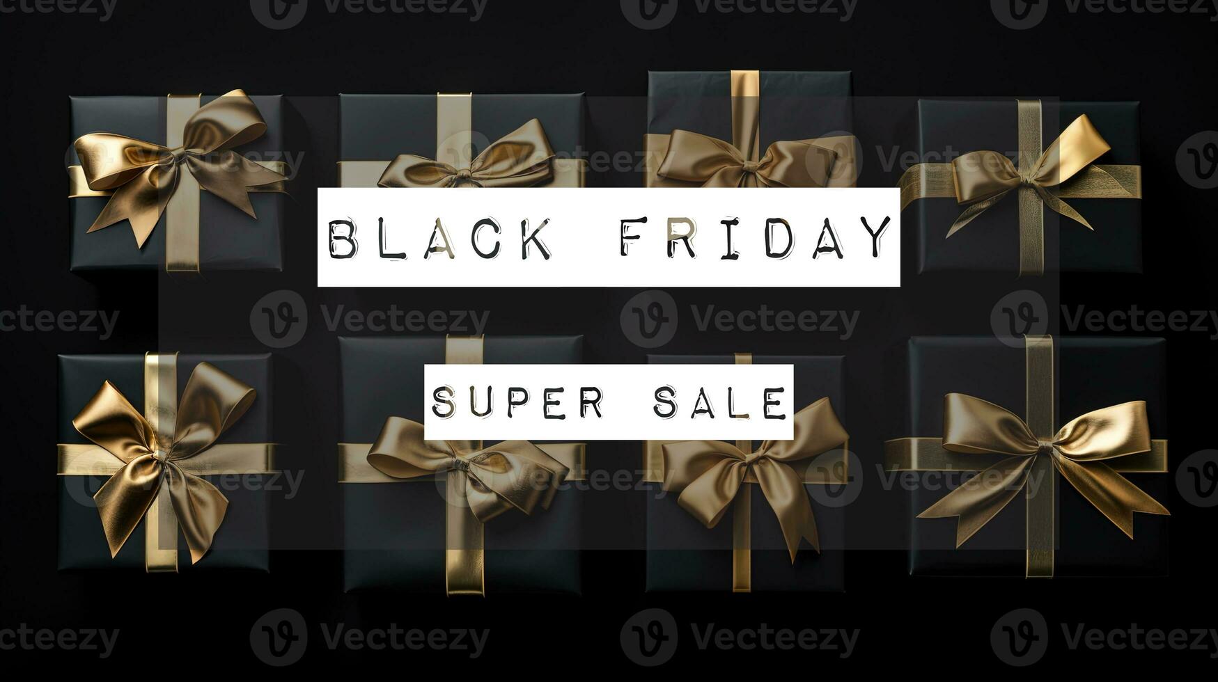 Black Friday Super Sale. Dark background text lettering. Banner photo