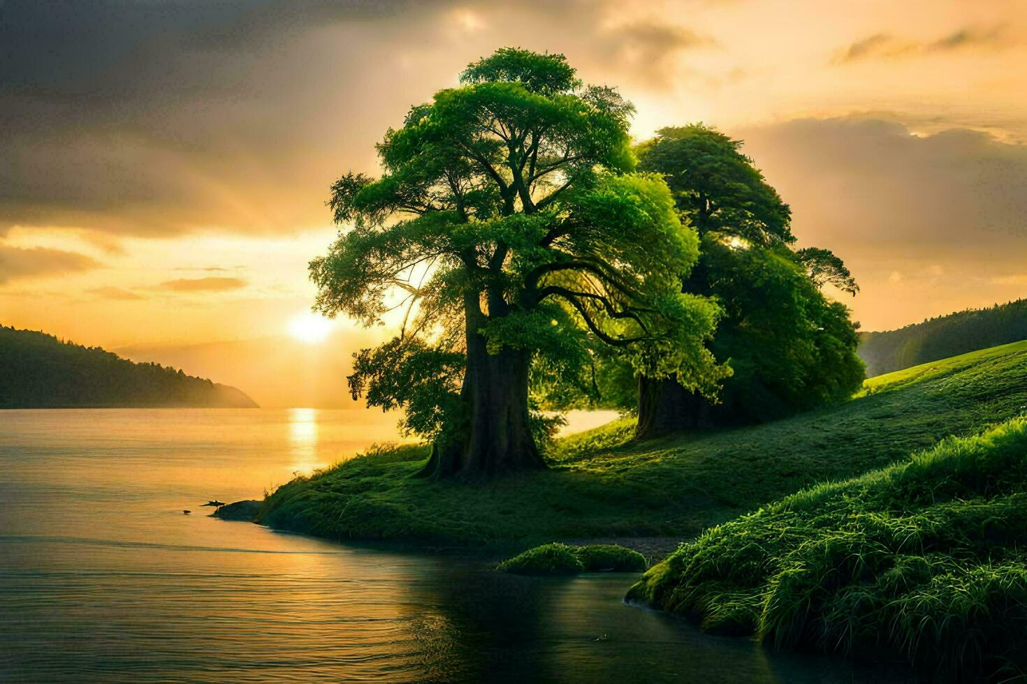 Beautiful scenery ai generative photo