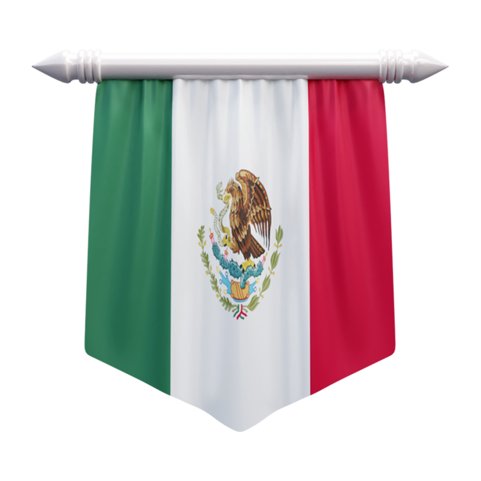 Mexiko National Flagge einstellen Illustration oder 3d realistisch Mexiko winken Land Flagge einstellen Symbol png