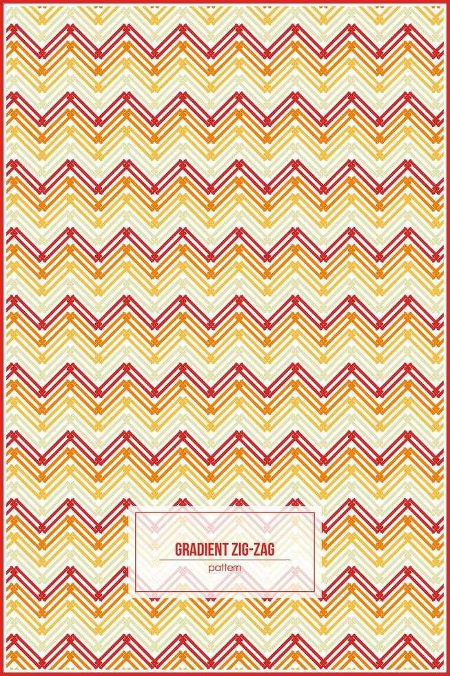 retro gradient zig-zag pattern for colorful background vector