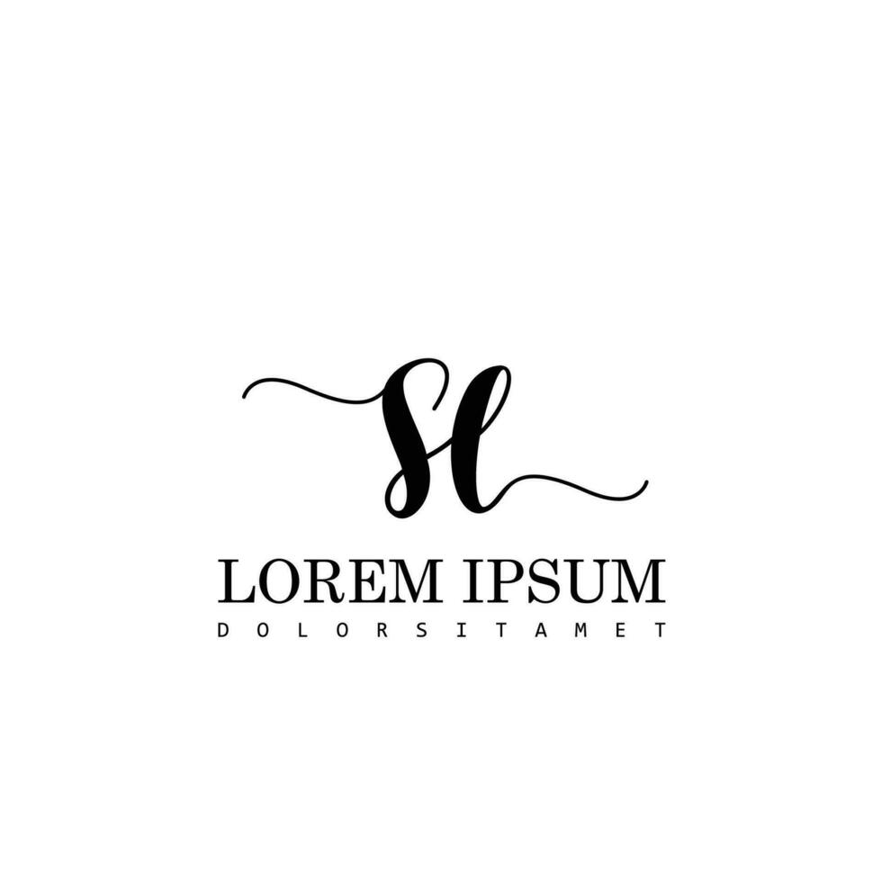 S Initial Handwriting Template Design vector