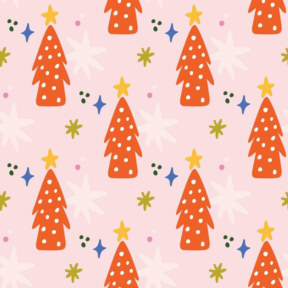 Christmas seamless pattern. Christmas tree background. Christmas seamless paper. Winter seamless pattern vector