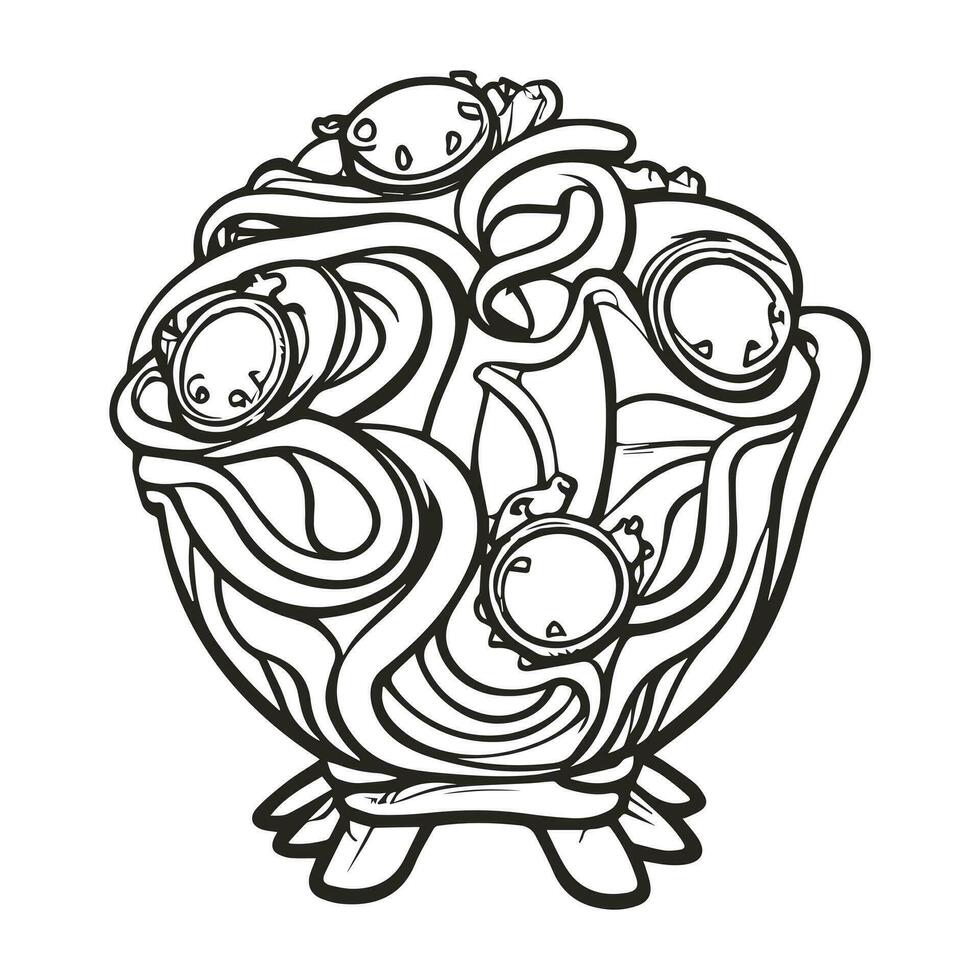 Flower coloring page vector. Flower line art white background, Cute flowers printable coloring page, Vector flower page for coloring, Outline magnolia