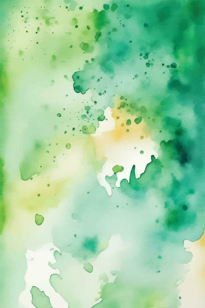 Green watercolor background vector