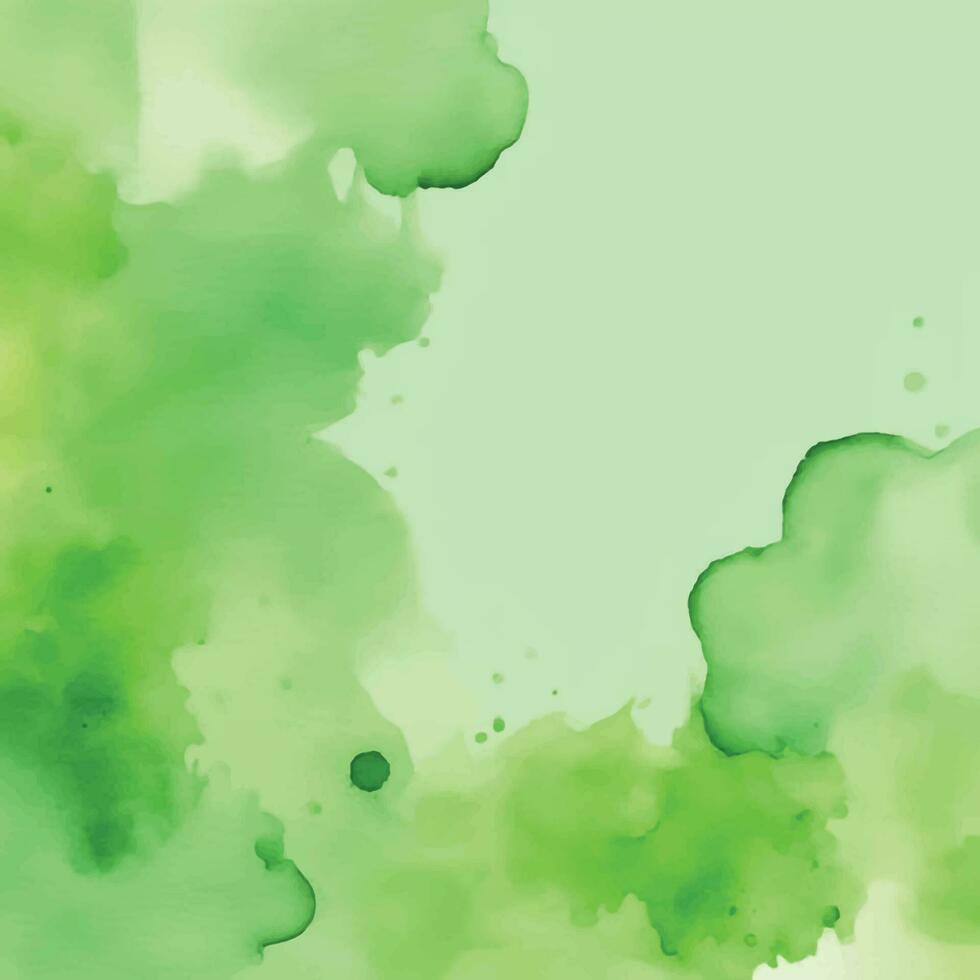 Green watercolor background vector