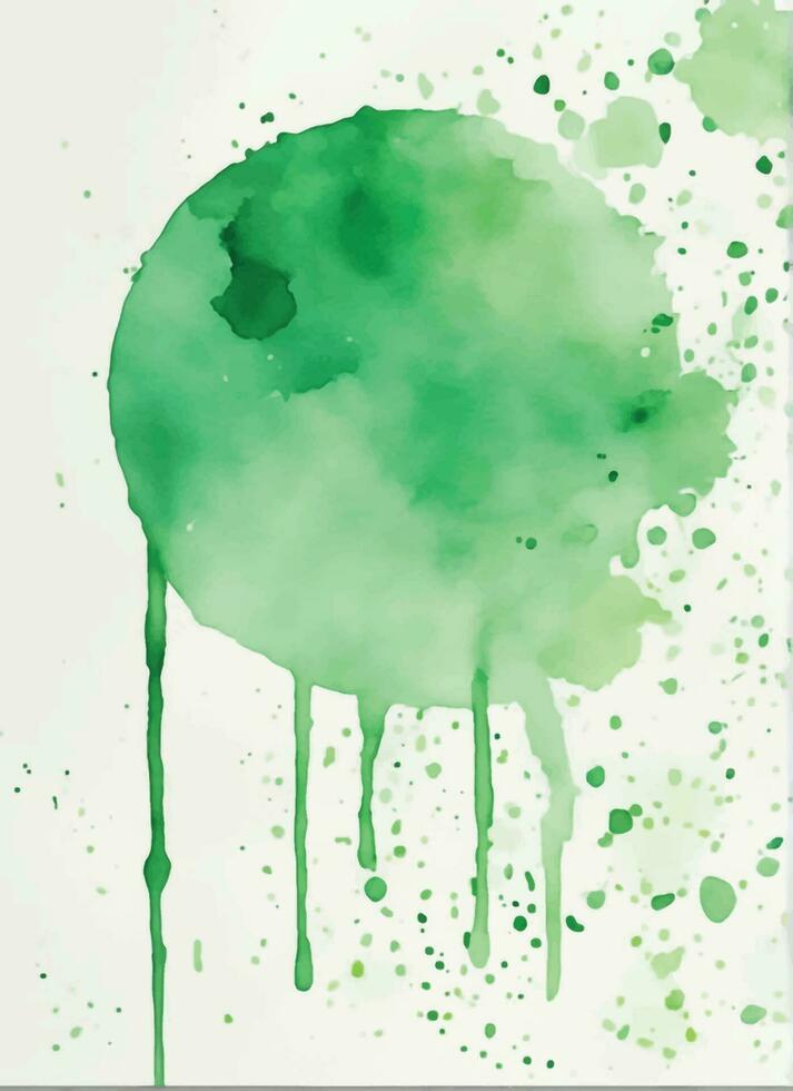 Green watercolor background vector