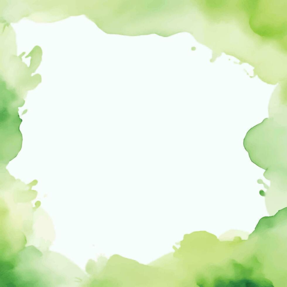 Green watercolor background vector