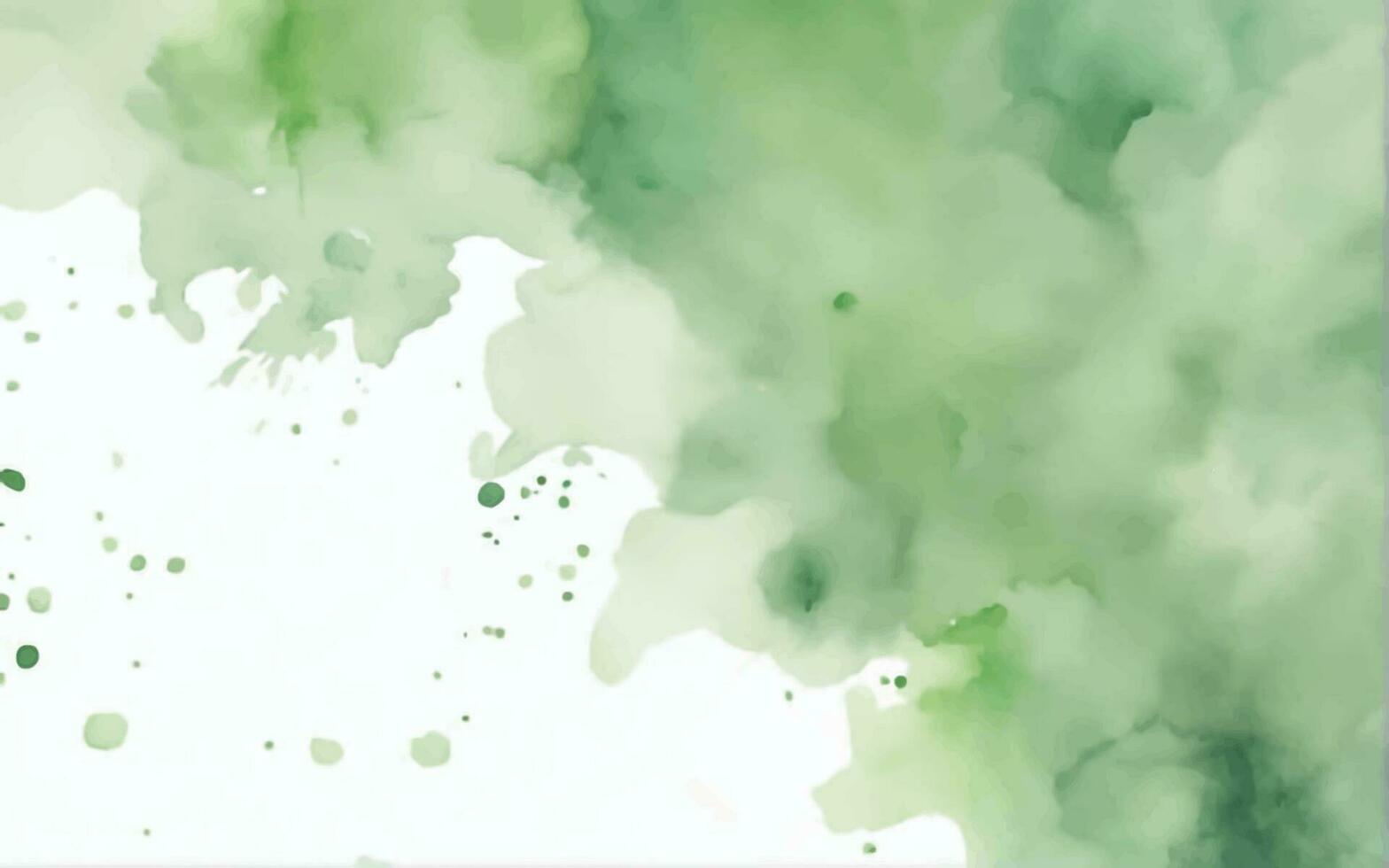 Green watercolor background vector